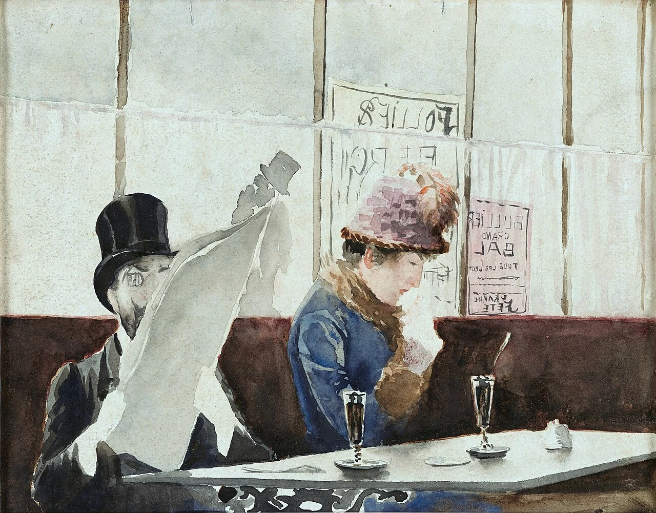 Scena al caffè - Museo Nazionale di Belle Arti, Rio de Janeiro, dettaglio